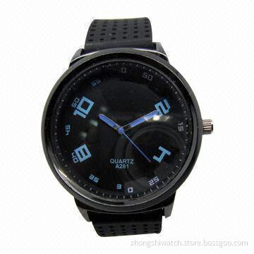 Stylish Fashion Wristwatch with Alloy Case, Silicone Strap Band, Japan Movement and Fantastic Design